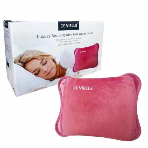 De Vielle Luxury Rechargeable Electric Hot Water Bottle - Pink | DEV964347