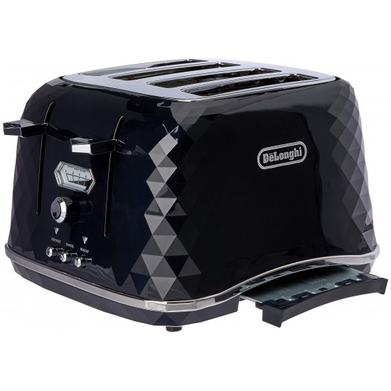 DeLonghi CTO4BK Argento 4 Slice Toaster 1600W - Black Brand New - Kettle  and Toaster Man