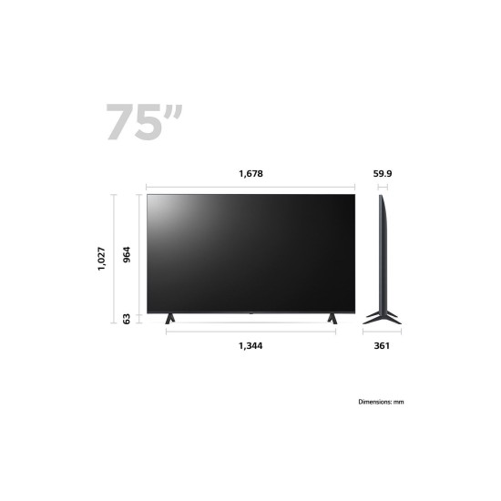 LG 75" UR7800 4K Ultra HD HDR LED Smart TV | 75UR78006LK