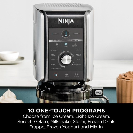 NINJA Creami Deluxe 10-in-1 Ice Cream & Frozen Dessert Treat Maker | NC501UK
