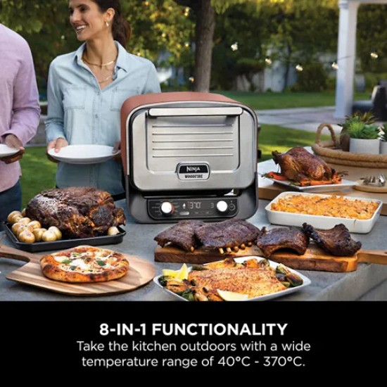 NINJA Woodfire Outdoor Electric Oven, Artisan Pizza Maker & BBQ Smoker | OO101UK