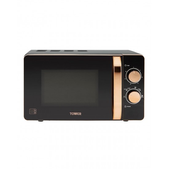 tower rose gold and black microwave