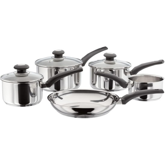 Judge Essentials 5-Piece Stainless Steel Kitchenware Saucepan Set | HPC1