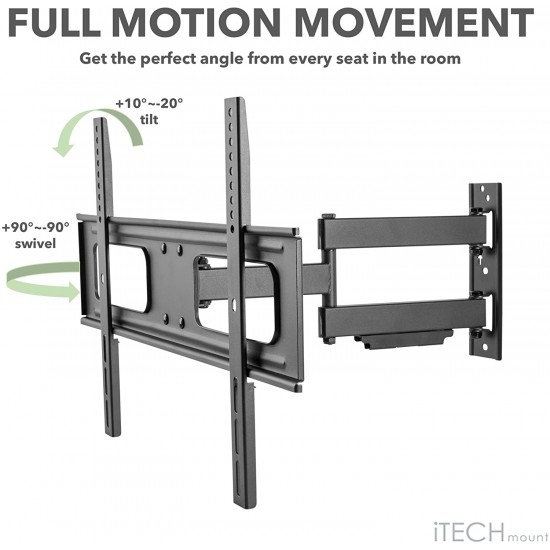 iTECH Full Motion TV Bracket for Screen from 32" to 70" 50KG | PTRB78