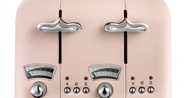 De onghi Argento Flora Pink 4 Slice Toaster CT04.PK