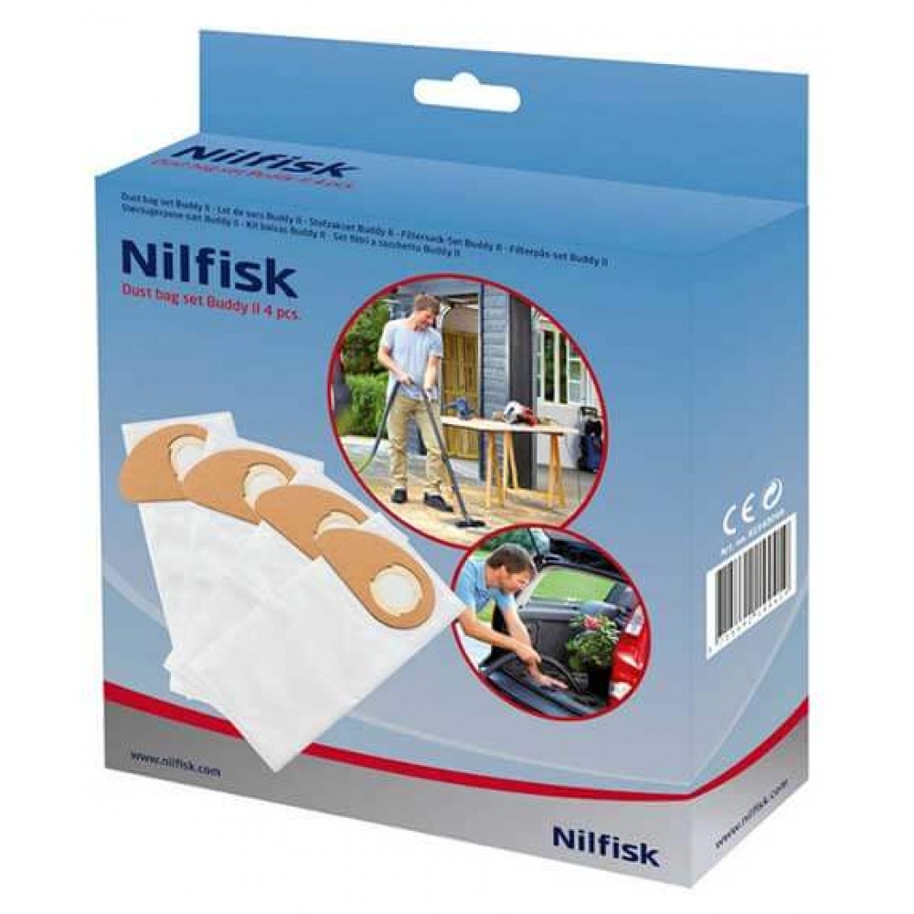 NILFISK EXSSDBUDDY2 DUST BAG 4 PCS FOR BUDDY II